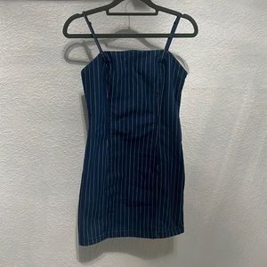 Jean print teen dress